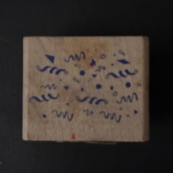 Lot of 2 Wood Stamps (Balloon Bunch, Confetti Fun) - Picture 6 of 6